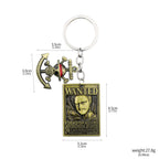 One Piece Luffy Straw Hat Keychain Rotatable Zoro Skull Metal Pendant Role-Playing Decorative Accessories Fan Jewelry Gift