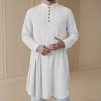 Men'S New Muslim Middle Arabic Men'S Button Down Cotton And Linen Shirts Muslim Robes Stylis Male Clothes Stylis Male Clothes