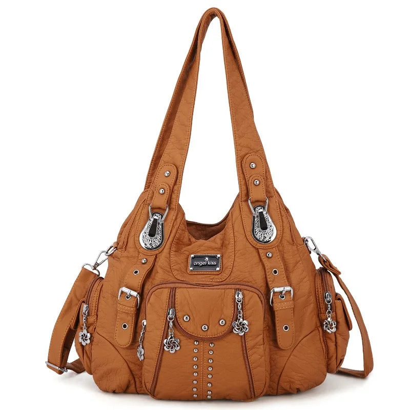 Bag Women Fashion Handbags Women Shoulder Bags PU Leather Handbag Female Satchel Shoulder Purse Bag Bolsa Feminina