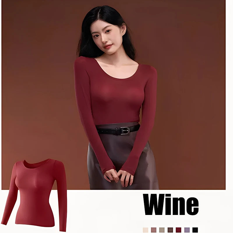 1 Set Sexy Women's Thermal Underwear Winter Clothes Seamless Thick Warm Lingerie Women Thermal Clothing Set Woman 2 Pieces