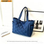 HOMEFISH Rectangular Large Capacity Single Shoulder Bag for Commuting To Work Tote Bag in Korean Style Casual Handle Bag