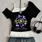 Katseye cropped top shoujo gothic funny graphic clearance sales 2000s tshirt kawaii cute meme baddie streetwear