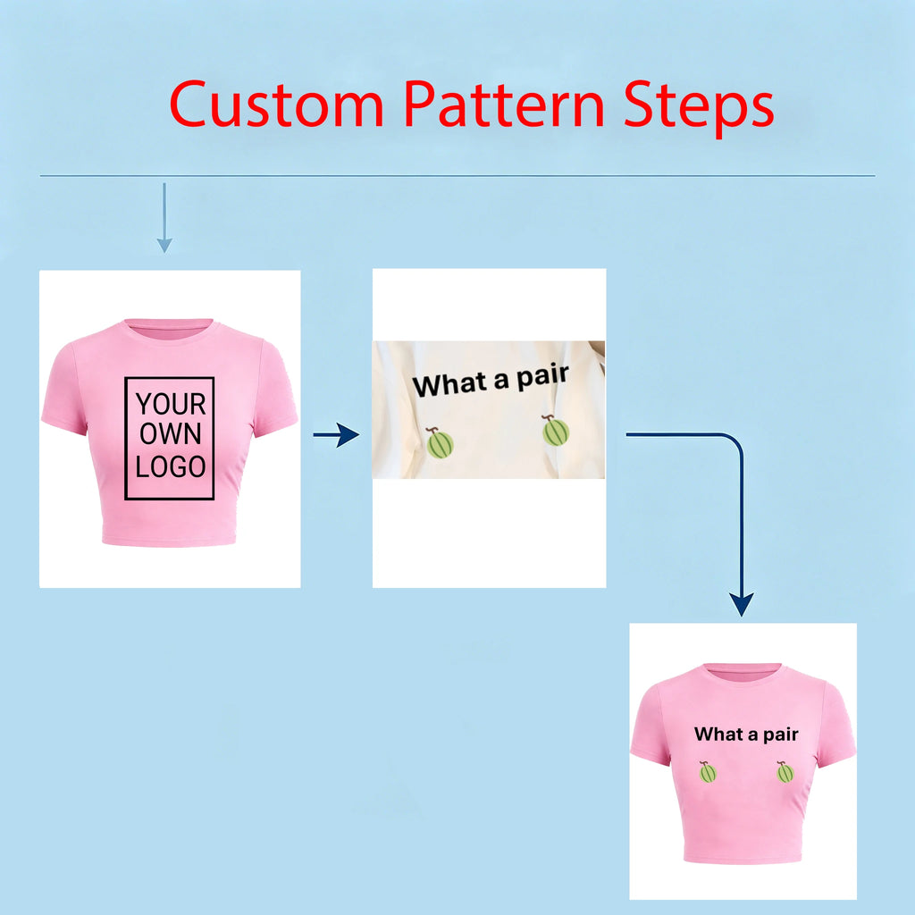 Customized The Logo Picture Women Crop T-Shirt Y2K Slim Summer Short Sleeves Comfortable DIY T Shirts Sexy Street Tee Tops