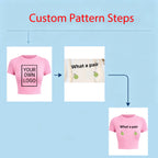 Customized The Logo Picture Women Crop T-Shirt Y2K Slim Summer Short Sleeves Comfortable DIY T Shirts Sexy Street Tee Tops