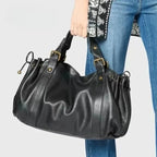 Women's Simple Crossbody Bag Elegant And Versatile Boston Style Work Interior Polyester Soft Handbag