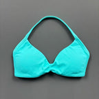 HISTELLO Sports Bra Push Up Strappy Sexy Open Back Gym Crop Top Removable Cups Women Workout Clothing Gym Top Halter Sport Bra