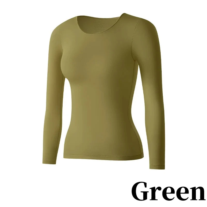 1 Set Sexy Women's Thermal Underwear Winter Clothes Seamless Thick Warm Lingerie Women Thermal Clothing Set Woman 2 Pieces