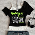 Katseye cropped top shoujo gothic funny graphic clearance sales 2000s tshirt kawaii cute meme baddie streetwear