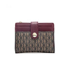 CH Luxury Brand Retro Design Business Card Bag Fashion Button Classic Folding Wallet Compact and Lightweight Women's Square Bag