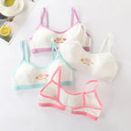 4 Pcs/Lot Girls Brassiere Cotton Underwear Back Buckle Design Adolescent Girls Training Bras Breathable Teenage Girl Tops Bra