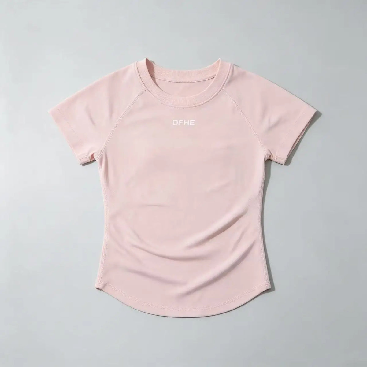 DFHE Women Breathable Sports T Shirt Short Sleeve Round Neck Elastic Casual Tops For Gym Yoga Running Fitness