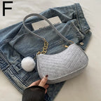 Mini Women Shoulder Bags Fashion Felt Women's Bag Advanced Design Underarm Handbags Mini Saddle Bag