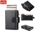 Rfid PU Leather Men Wallets Credit Card Holder Trifold Wallet Card Case Smart Slim Thin Coin Pocket Wallet for Daily Use
