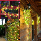 2M Green Leaf String Lights Artificial Ivy Vine Fairy Light Wedding Party Supplies Decoration Home Room Decor Wall Plant Wreath