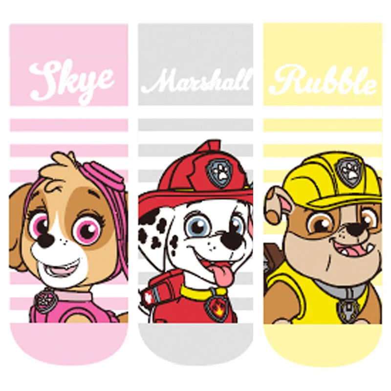 100% Genuine Paw Patrol 3Pairs Baby Spring Autumn Summer Knitted Socks Skye Everest Liberty Chase Marshall Rubble Rocky Age 3-7T