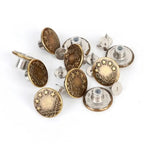 10Pcs/pack Jeans Buttons With Screwdriver Clothing Pants Sewing Accessories Waist Buckle 17mm Nail Free Waist Extenders Button