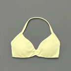 HISTELLO Sports Bra Push Up Strappy Sexy Open Back Gym Crop Top Removable Cups Women Workout Clothing Gym Top Halter Sport Bra