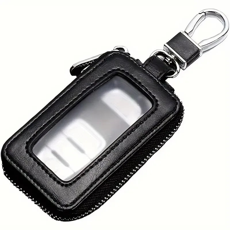 Car Key Case Key Protector Smart Key Chain Coin Holder Metal Hook And Keyring Wallet Retro Bag For Auto Remote Key Fob