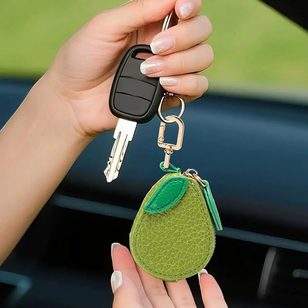 Fruit Coin Purse Cherry Blueberry Design Fruit Charm Coin Purse Cute PU Leather Pendant Keychain Earphone Bag Mini Storage Bag