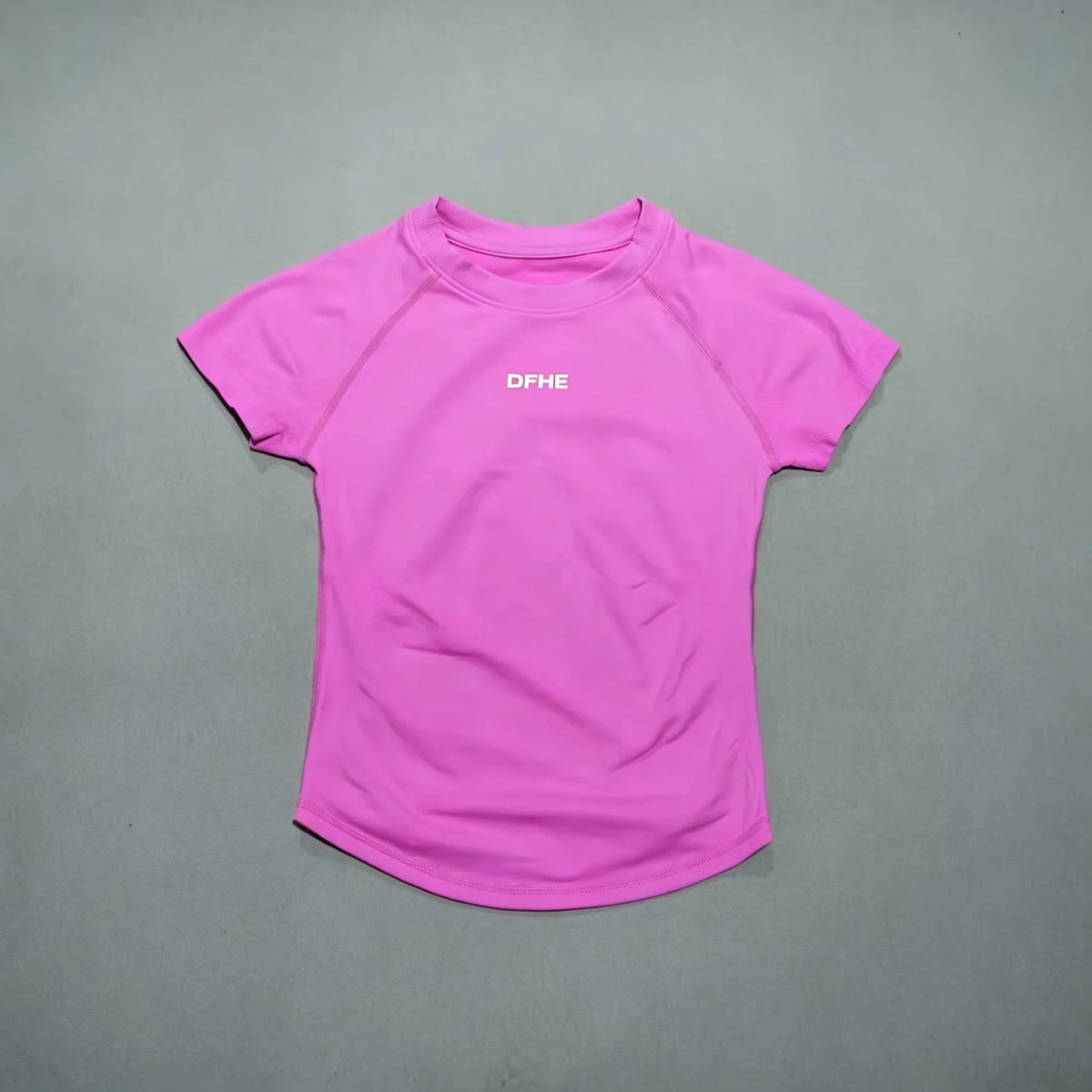 DFHE Women Breathable Sports T Shirt Short Sleeve Round Neck Elastic Casual Tops For Gym Yoga Running Fitness