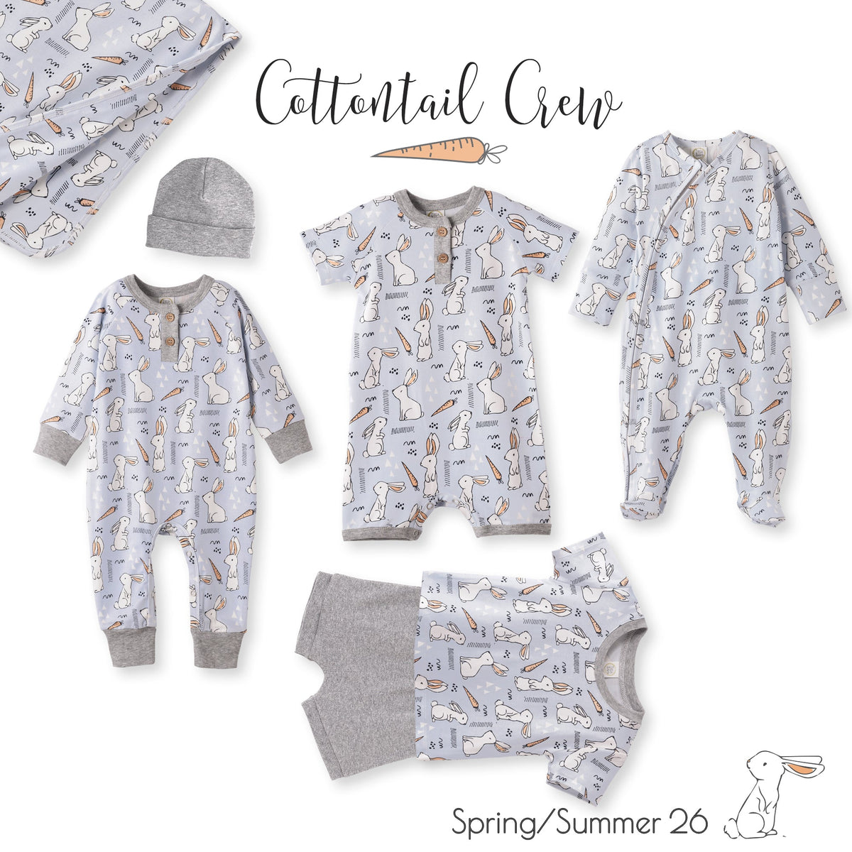 Cottontail Crew Bamboo Easter Stroller Blanket for Baby