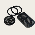 Stainless Steel Double-Sided Alphanumeric Morse Code Keychain Educational Car Pendant Unisex Gift For Radio Amateurs