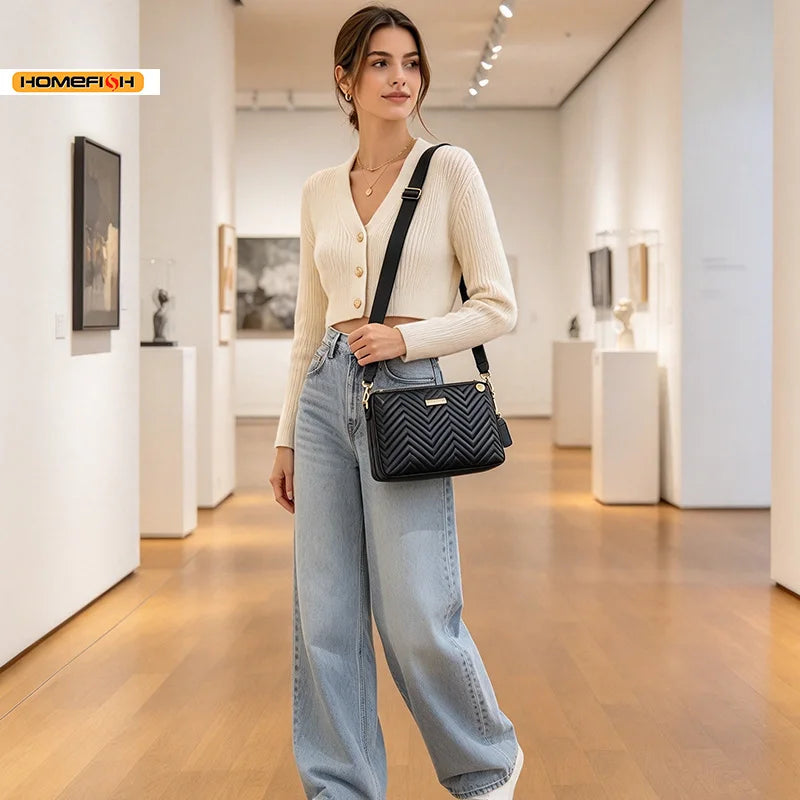 HOMEFISH Mini Phone Handbag Compact Embroidery Small Square Triangle Coin Purse Fashion Ladies Bag