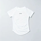 DFHE Women Breathable Sports T Shirt Short Sleeve Round Neck Elastic Casual Tops For Gym Yoga Running Fitness