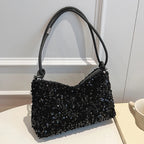 Popular Trendy Women's Korean-Style Handbag with Sequins - Versatile Single-Shoulder Small Bag