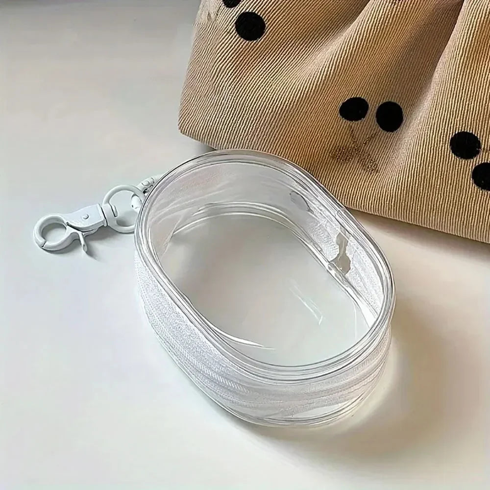 1/2Pcs Clear PVC Doll Display Storage Bag With Keychain Dustproof Portable Doll Organizer Pouch Outdoor Carry Case Accessories