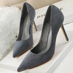 BIGTREE Shoes 2026 New Women Pumps Suede High Heels Shoes Fashion Office Shoes Stiletto Party Shoes Female Comfort Women Heels