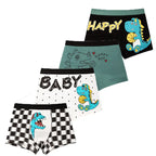 4 Pcs/Lot Children Panties Cotton Underwear For Boys 3-14 Years Breathable Kids Underpants Cars Patterns Cartoon Boy Boxer Brief