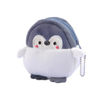 Women's Coin Purse Mini Pouch Cute Plush Little Penguin Zipper Change Purse for Keychain Lipsticks Money