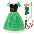 Moana Elsa Princess Dress for Girls Costume Kid Children Cosplay Birthday Carnival Party Outfit Toddler Fancy 2-8Y Birthday Gift