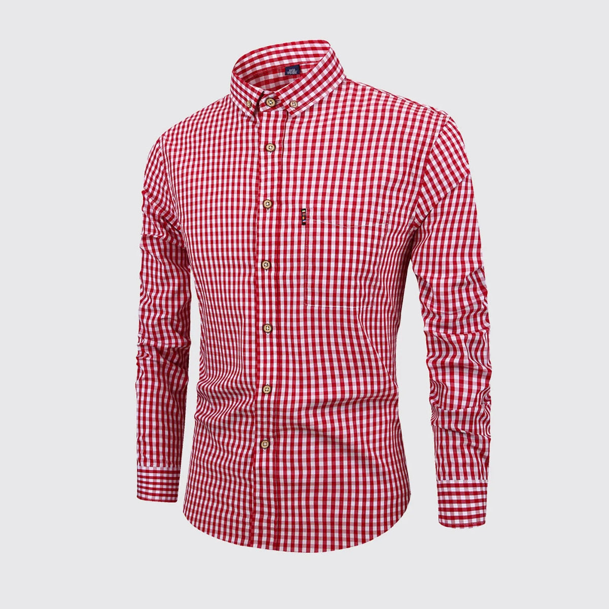 Men'S Single Breasted Checkered Shirt Men Shirts Fall And Winter Men Shirts Breathable Cotton Long Sleeved Camisa Masculina