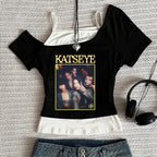 Katseye cropped top shoujo gothic funny graphic clearance sales 2000s tshirt kawaii cute meme baddie streetwear