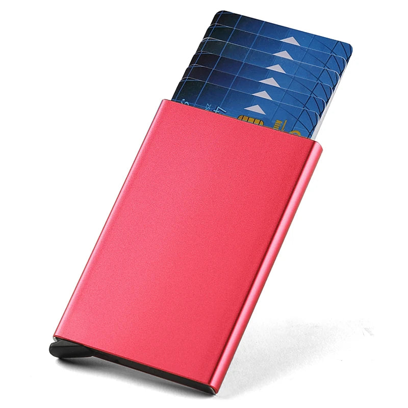 ID Credit Bank Card Holder Wallet Luxury Brand Men Women Anti Rfid Blocking Protected Magic  Slim Mini Small Money Wallets Case