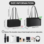 Nylon Tote Bag Bowler Bag Women Shoulder Purse with Keychain Clip, Lightweight Zipper Handbag Daily Work Travel Gym Gift for Mum