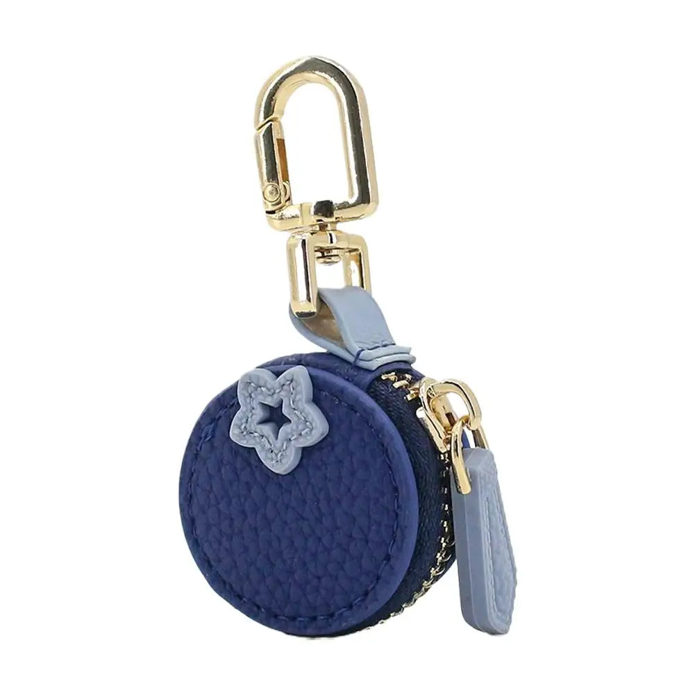 Fruit Coin Purse Cherry Blueberry Design Fruit Charm Coin Purse Cute PU Leather Pendant Keychain Earphone Bag Mini Storage Bag