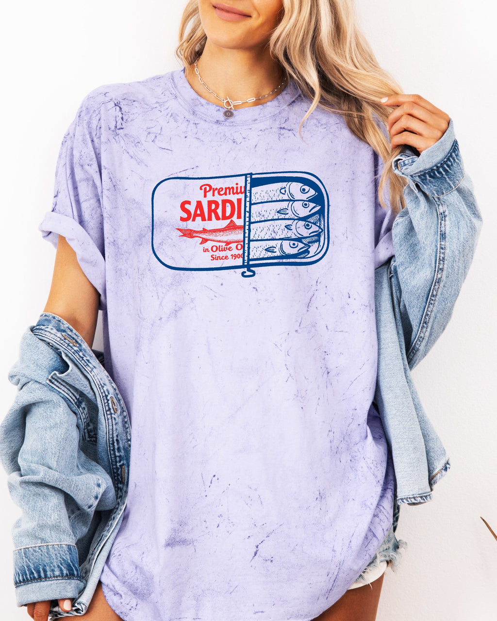 Sardines & Salmon Fish Comfort Colors T-Shirt – Nature Camping Hiking Outdoor Can Graphic Tee