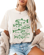 Sardines & Salmon Fish Comfort Colors T-Shirt – Nature Camping Hiking Outdoor Can Graphic Tee