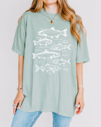 Sardines & Salmon Fish Comfort Colors T-Shirt – Nature Camping Hiking Outdoor Can Graphic Tee