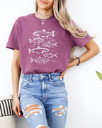 Sardines & Salmon Fish Comfort Colors T-Shirt – Nature Camping Hiking Outdoor Can Graphic Tee