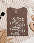 Sardines & Salmon Fish Comfort Colors T-Shirt – Nature Camping Hiking Outdoor Can Graphic Tee