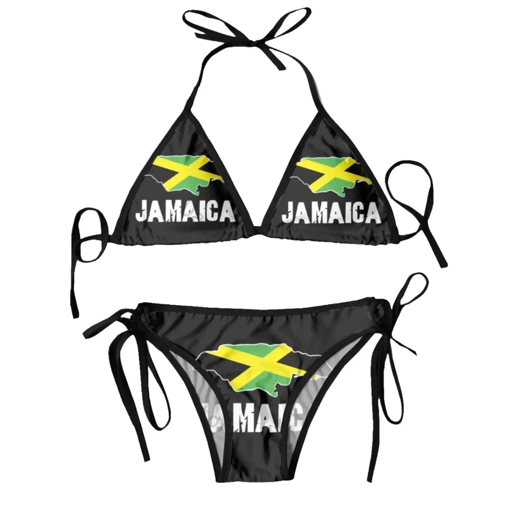 T-Shirts Sexikinis Swim Jamaican Flag Women's Two-Piece Swimsuit - Vacation Ready, Premium Quality