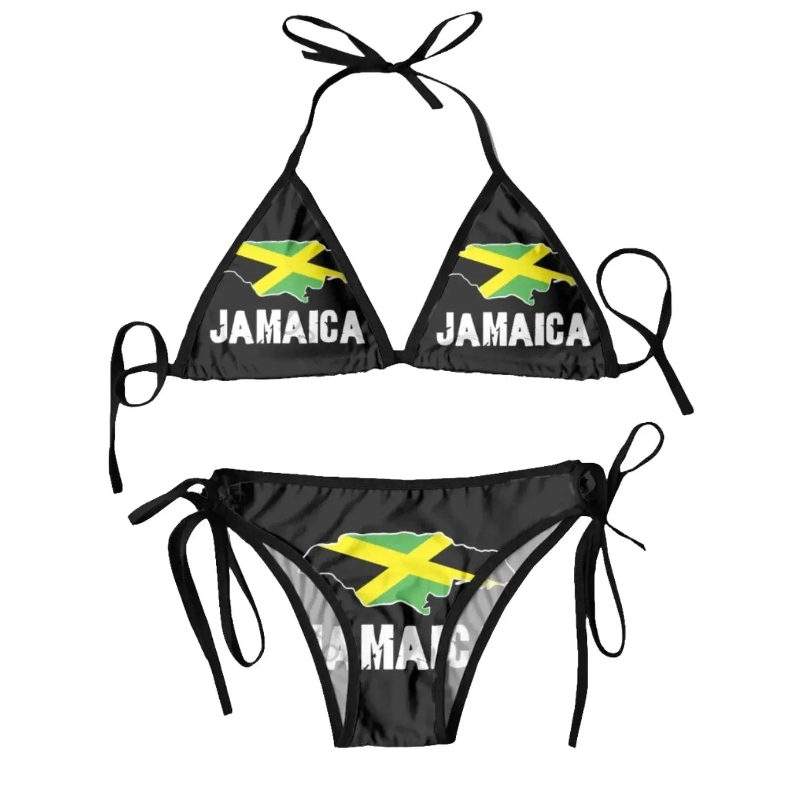 T-Shirts Sexikinis Swim Jamaican Flag Women's Two-Piece Swimsuit - Vacation Ready, Premium Quality