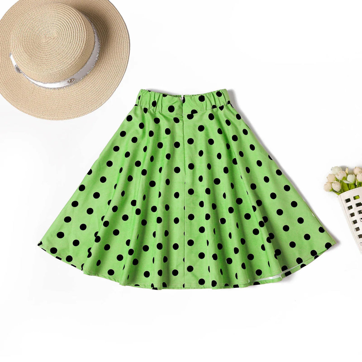 Princesses Dresses for Girls Kids Toddler Baby Girls Spring Summer Polka Dot Cotton Skirts Clothes Elastic Waist Dress