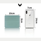 PU Leather ID Card Case - Slim Multi-Slot Holder for Bank/Credit Cards
