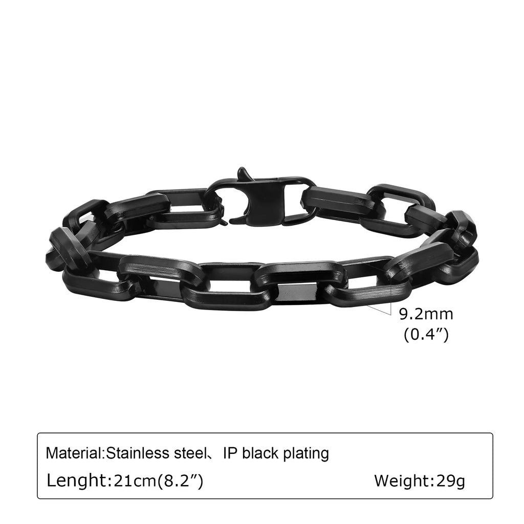 Vikings Jewelry Personalized Pattern Chain Bracelet Men's Thick Section Boy Hip-hop Street Hipster Fashion Jewelry with Wood Box
