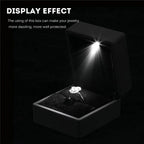 2024 Ring Box With LED Light Jewelry Diamond Ring Box Storage Wedding Ring Box Jewelry Organizer Storage Gift Box